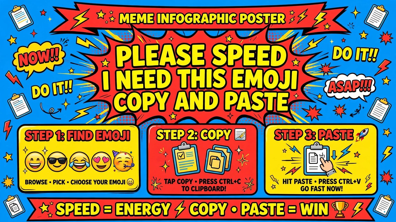 Please Speed I Need This emoji copy and paste meme artwork