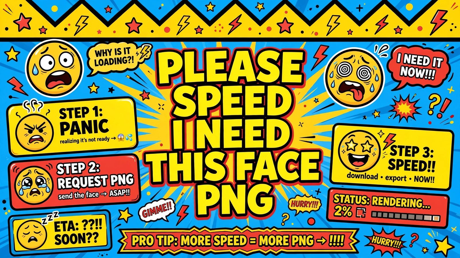 Please Speed I Need This face PNG transparent background