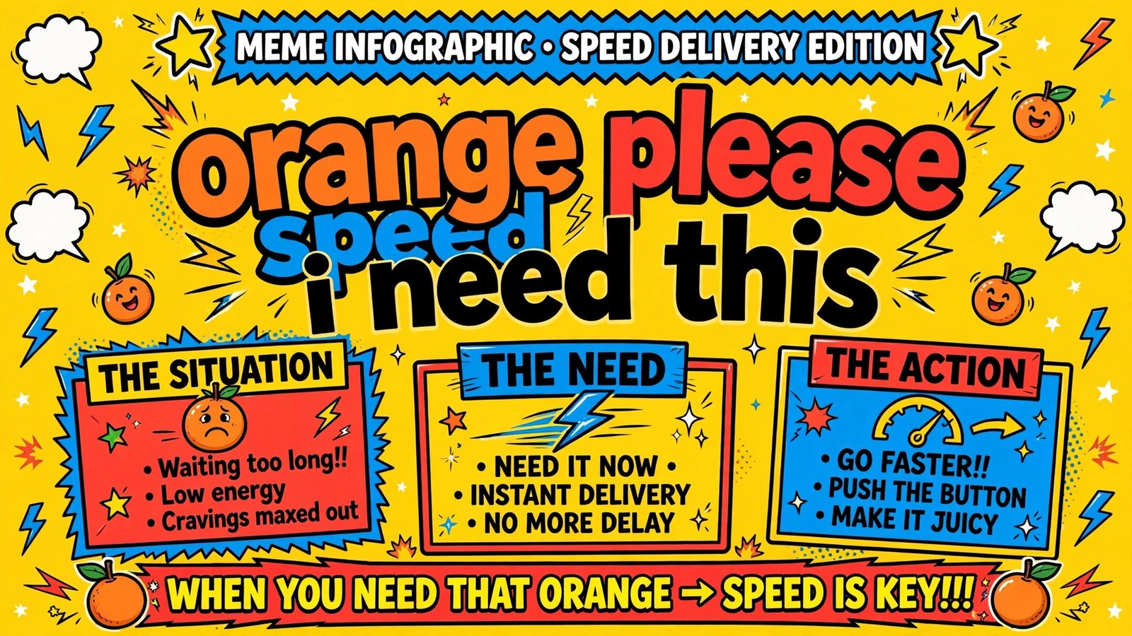 Orange Please Speed I Need This meme edit