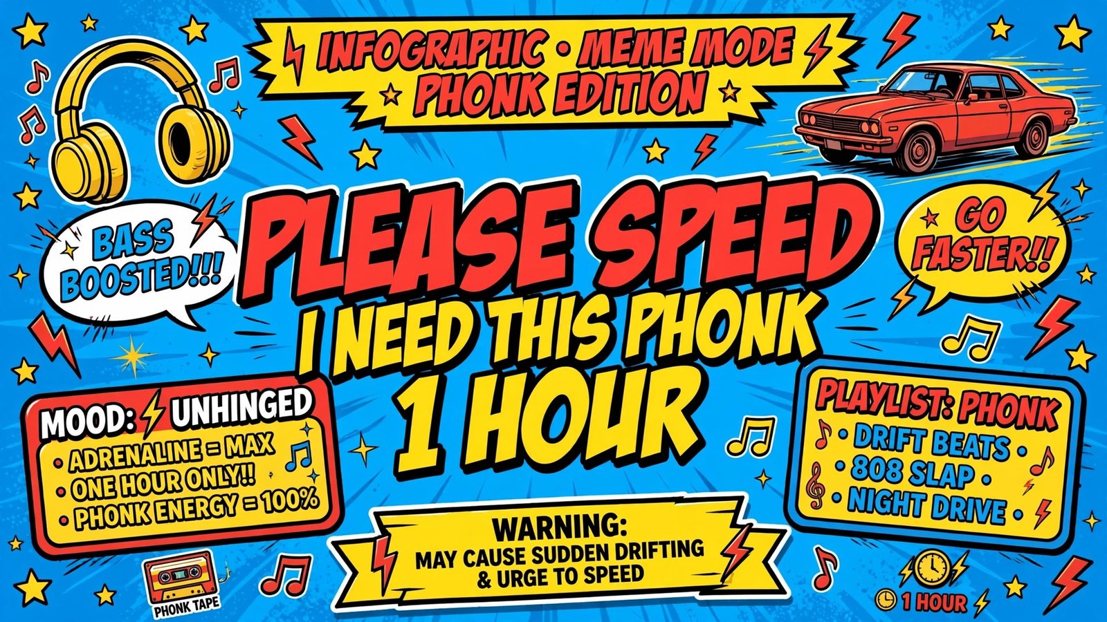 Please Speed I Need This phonk 1 hour loop artwork – the viral phonk remix on repeat for an hour