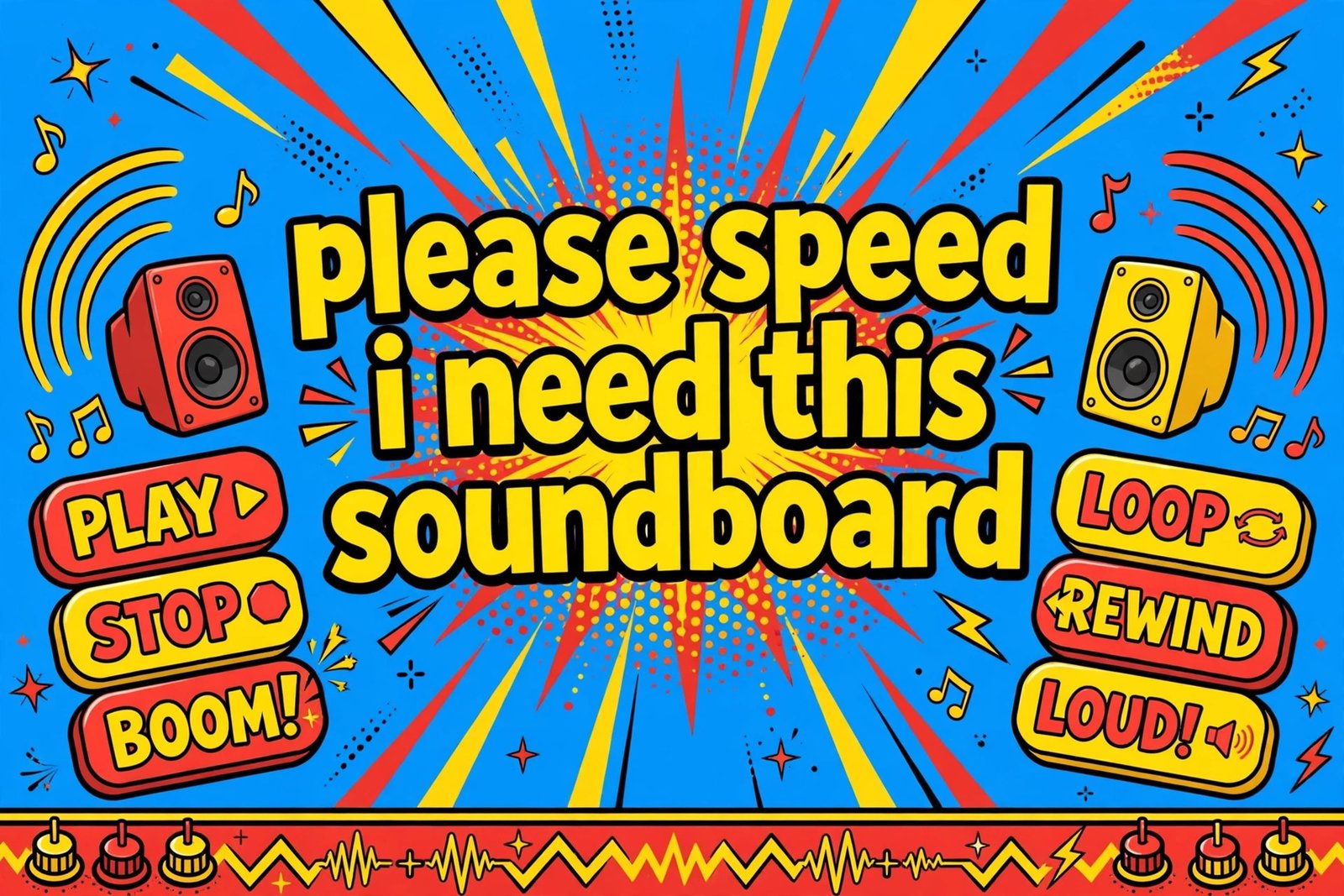 Please Speed I Need This soundboard with a big play button for the viral meme sound