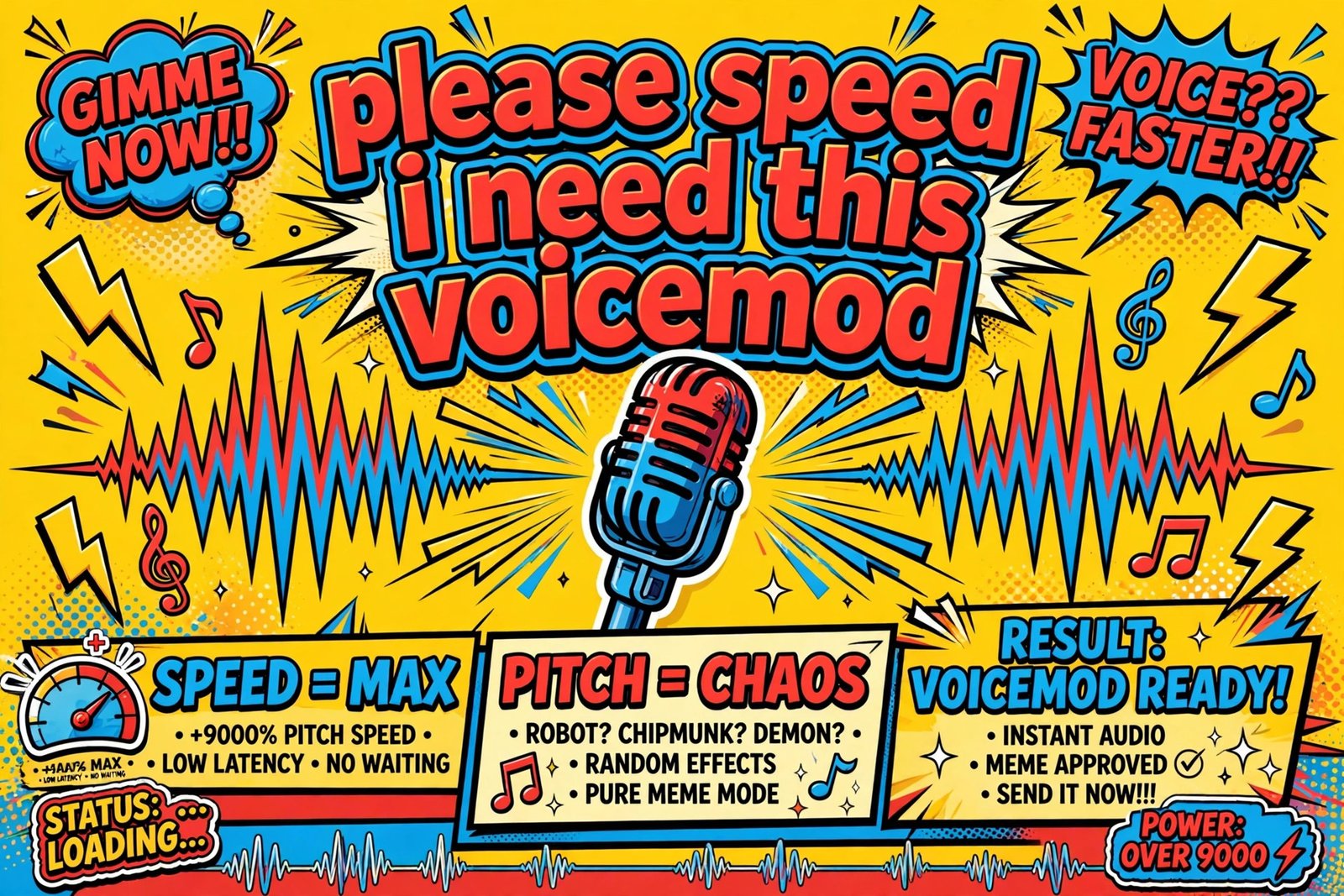 Please Speed I Need This meme sound loaded on a Voicemod soundboard setup